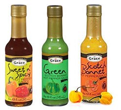 Grace Caribbean Hot Pepper Sauces 3-Pack Combo